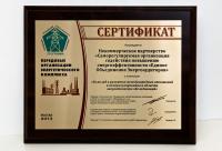 Сертификат программы "Передовые организации энергетического комплекса-2013"